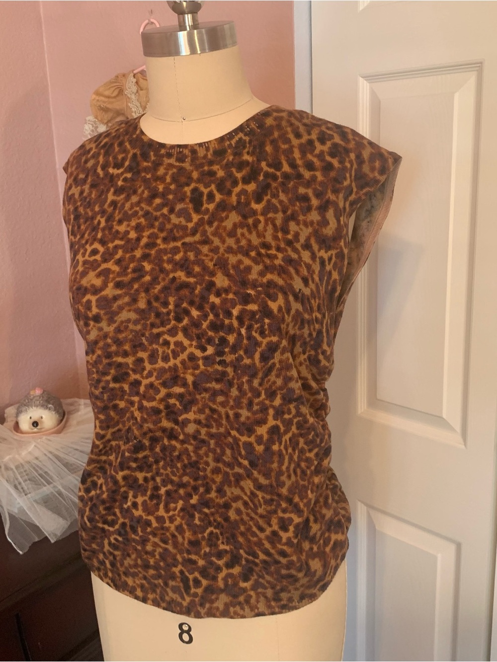 DEMOCRACY Leopard Print Sleeveless Top - Brown & Black
